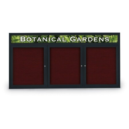 United Visual Products Indoor Enclosed Combo Board, 42"x32", Gold Frame/Black & Black UVCB4232G-BLACK-BLACK